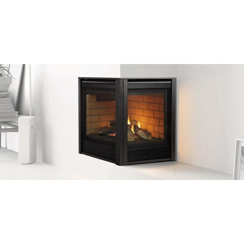 Heat & Glo 36" Direct Vent Multi Side Top/Rear Corner Gas Fireplace with Intellifire Touch Ignition