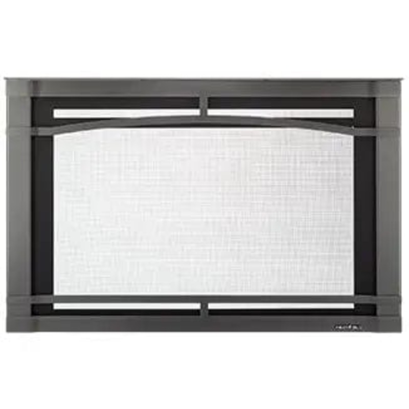 Heat & Glo Halston arched 30" screen front - Black - HARC-MI30-BK