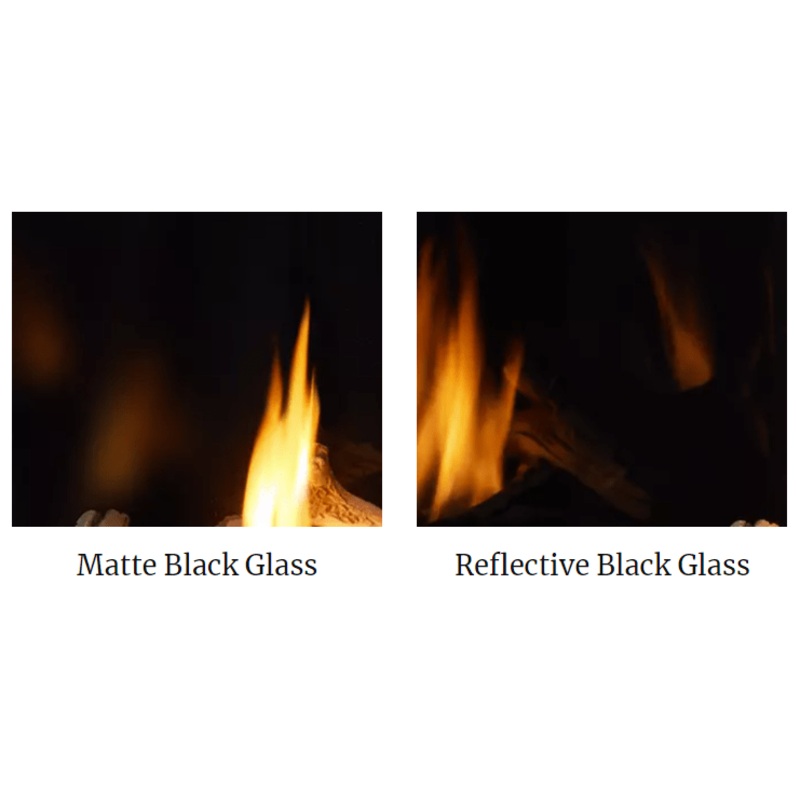 Majestic Reflective Black Glass Interior Panels (36") - GLQUARTZ36PLA