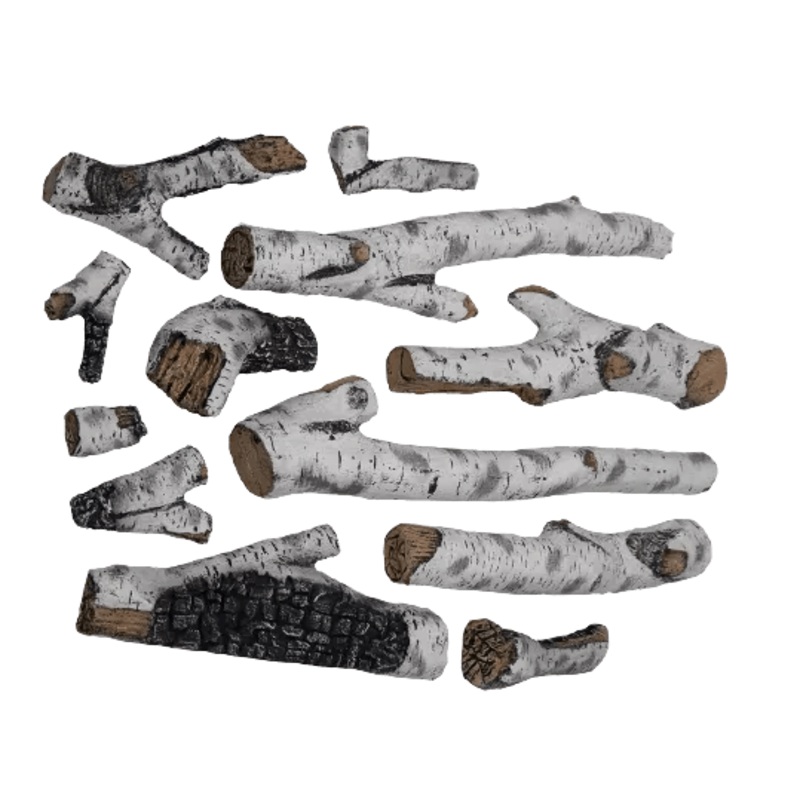 Amantii Designer Birch Media Kit (12" Logs) - DESIGN-MEDIA-BIRCH-12PCE-LARGE