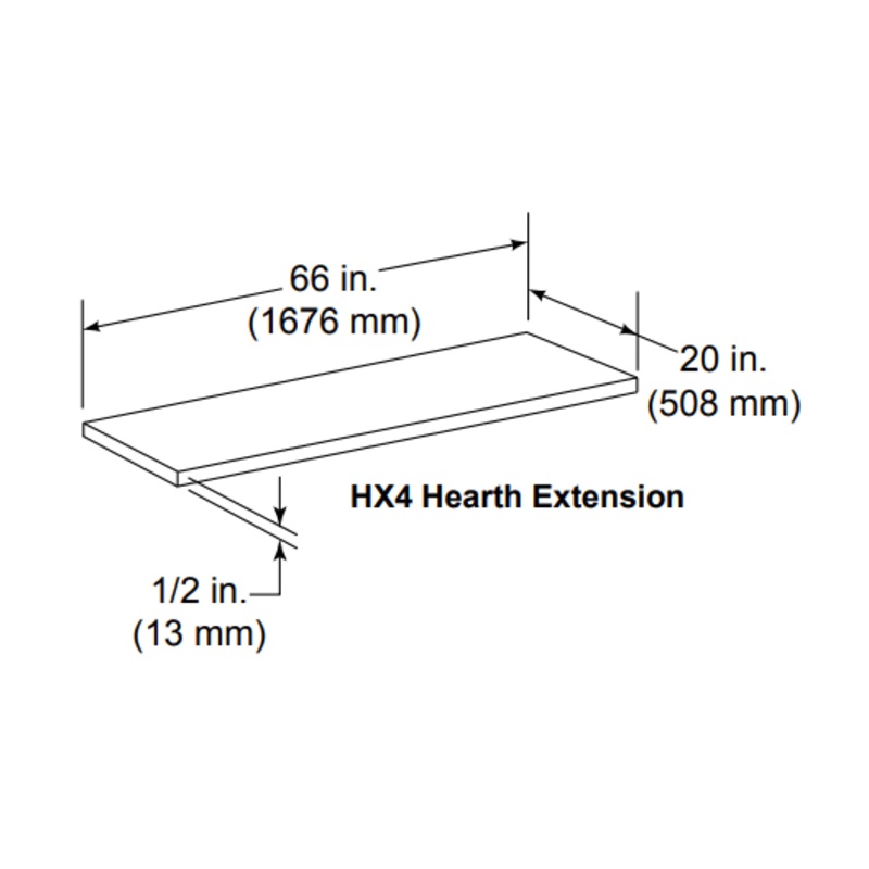 Heat & Glo Hearth Extension (42") - HX4M