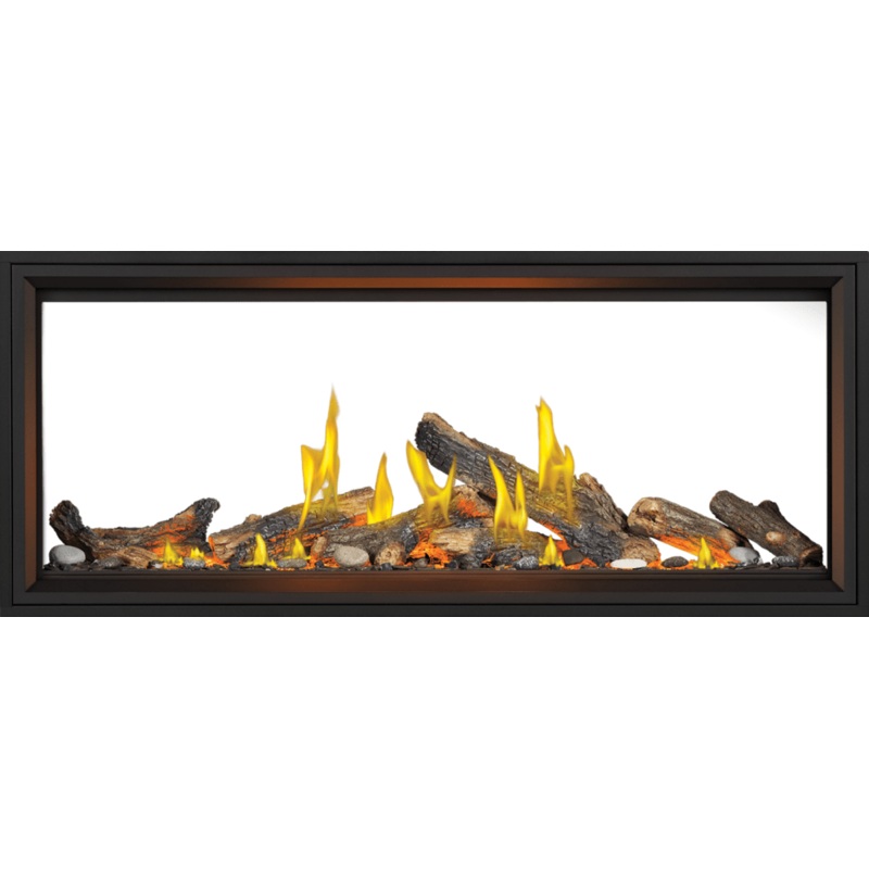 Napoleon Tall Linear Vector 62 See Through Gas Fireplace w/ Luminous Logs