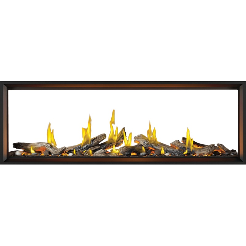 Napoleon Tall Linear Vector 74 See Through Gas Fireplace w/ Luminous Logs