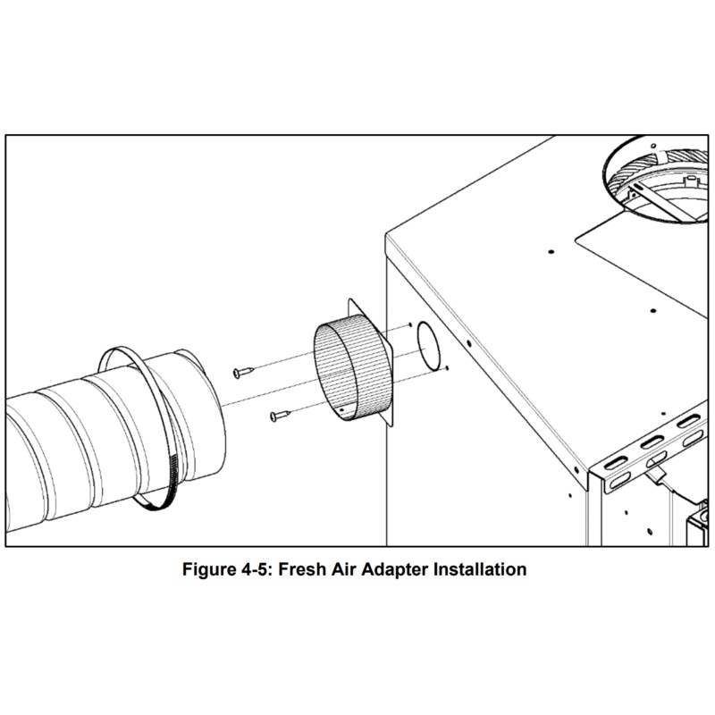 Ambiance Fireplaces Fresh Air Adaptor - ADP4_IN