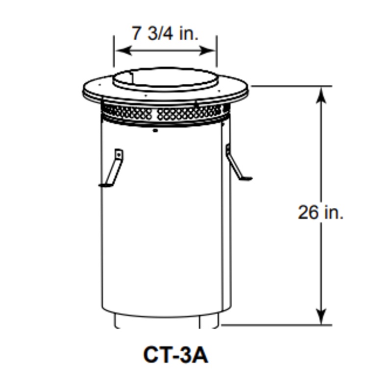 Heat & Glo SL300 Chimney Adapter (Black) - CT-3A-B