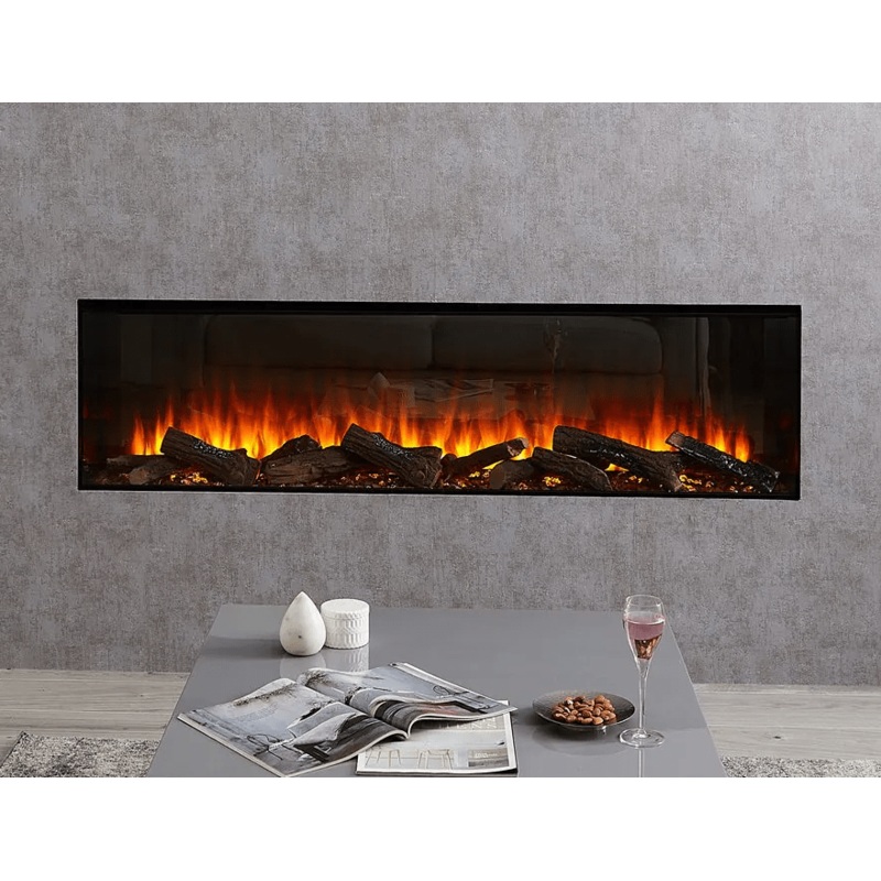British Fires New Forest 63" Electric Fireplace (Black Edition)