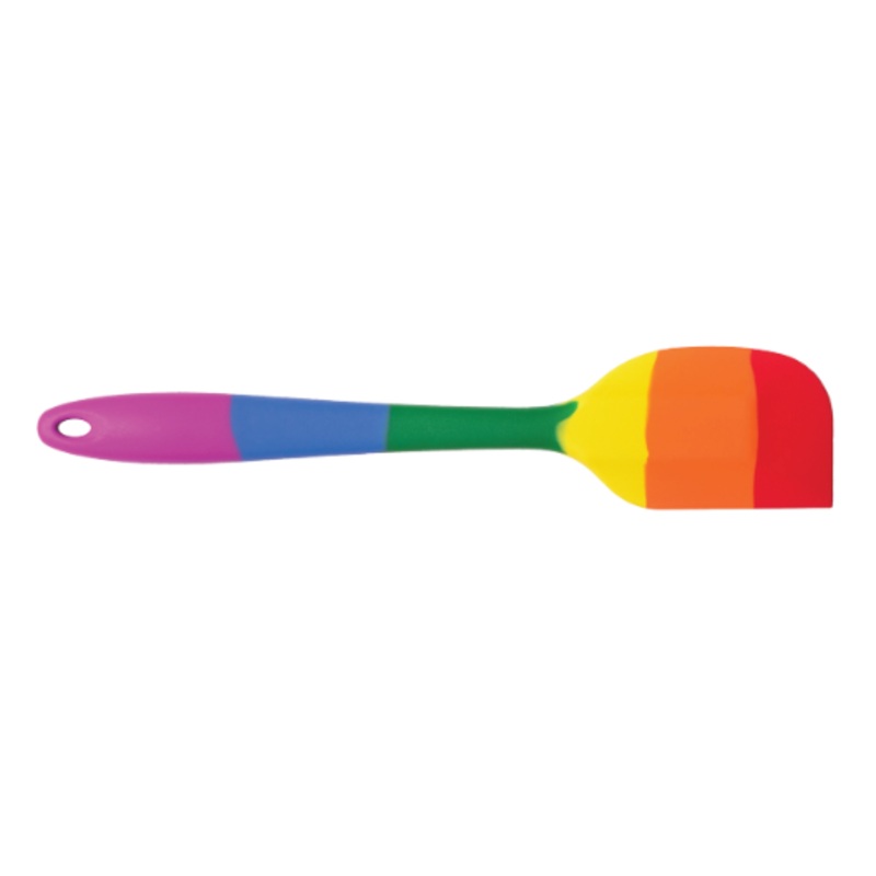 HIC Cooking with Pride Silicone Corner Spatula: 10.75", Rainbow