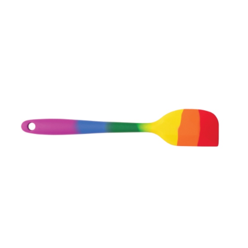 HIC Cooking with Pride Silicone Mini Spatula: 8.5", Rainbow