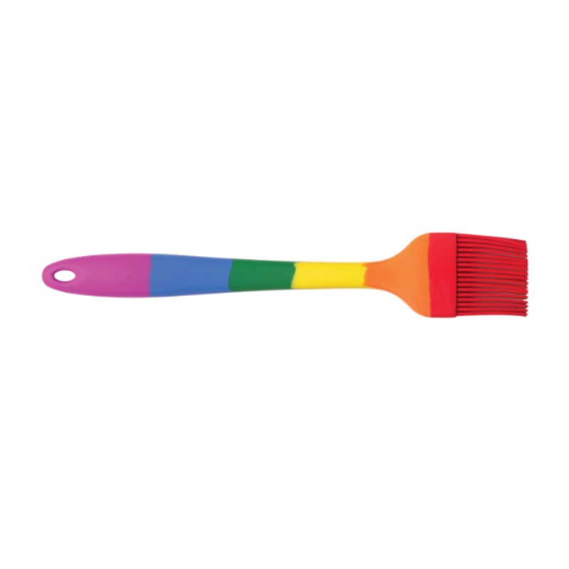 HIC Cooking with Pride Silicone Pastry Brush: 10.25", Rainbow