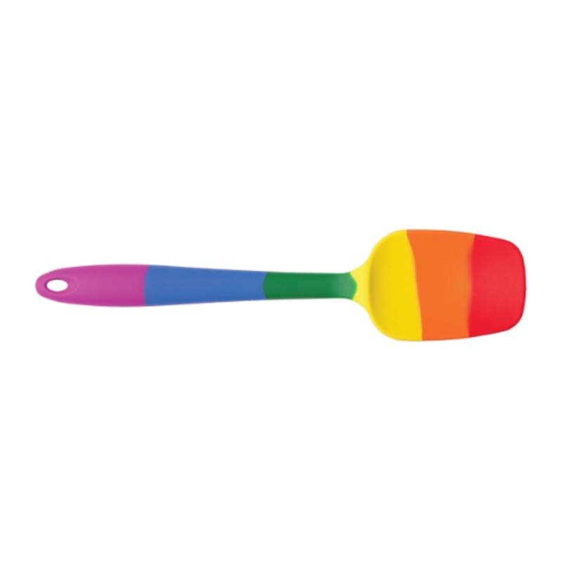 HIC Cooking with Pride Silicone Spoonula: 10.5", Rainbow
