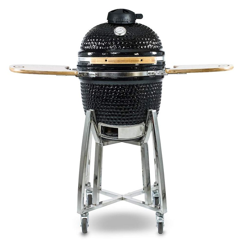 Louisiana Grills 18" Black Freestanding Ceramic Kamado Charcoal Grill