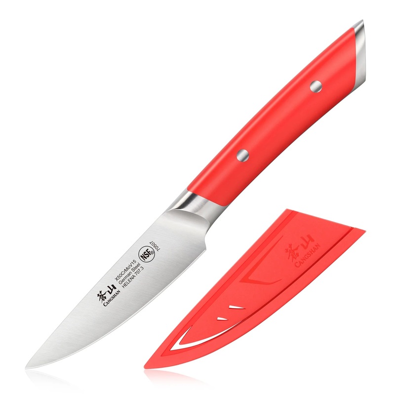 Cangshan Helena  3.5" Paring Knife w/Sheath, Red