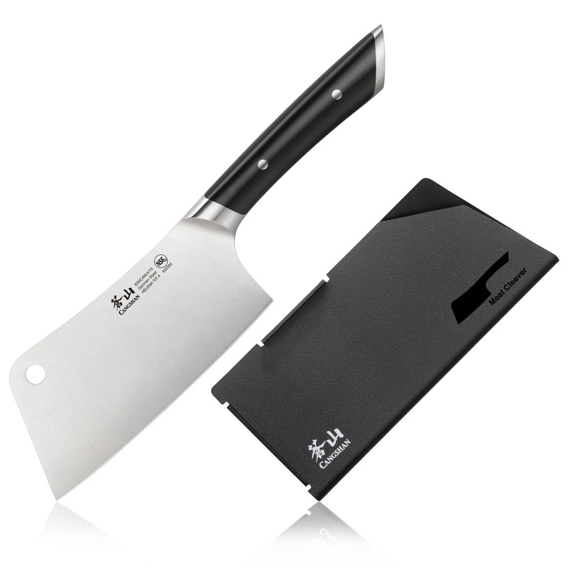 Cangshan Helena  7" Meat Cleaver w/ Sheath, Black