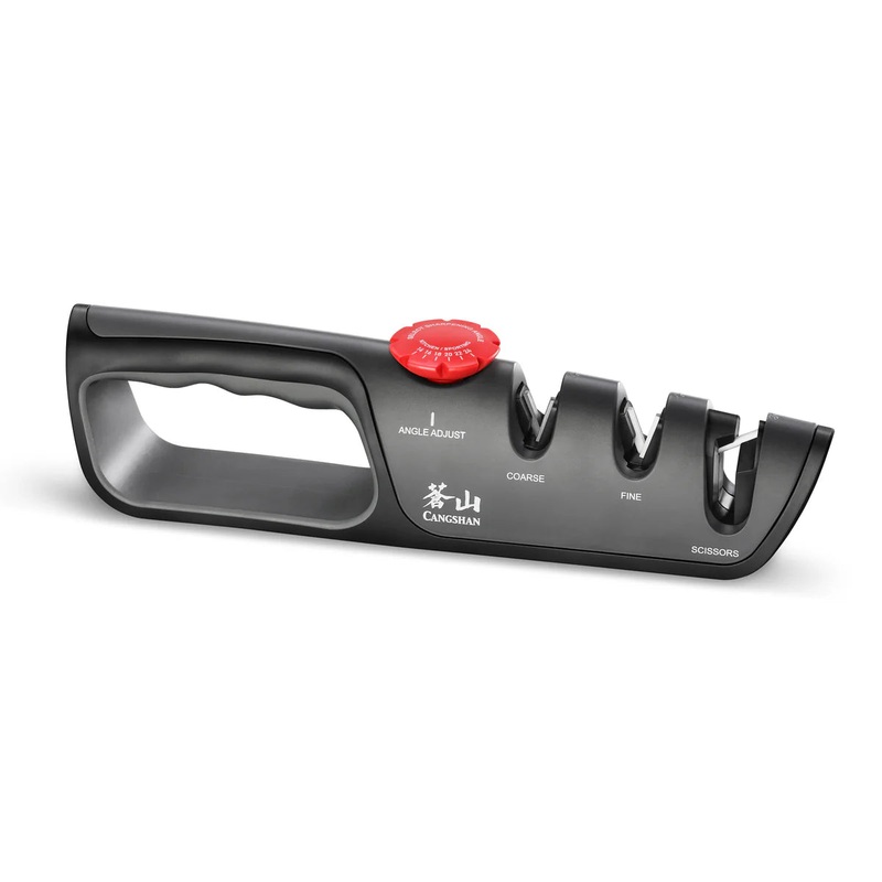 Cangshan Professional Knife + Scissor Sharpener, 3-Stage Adjustable 14-24 Degree