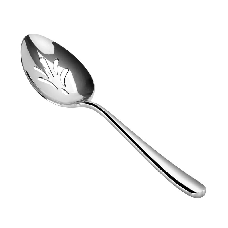 Cangshan Rain II Flatware: Forged Slotted Serving Spoon