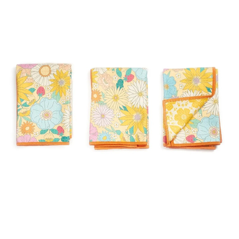 Once Again Home Mighty Mini Towels (Set of 3): MT Daisies