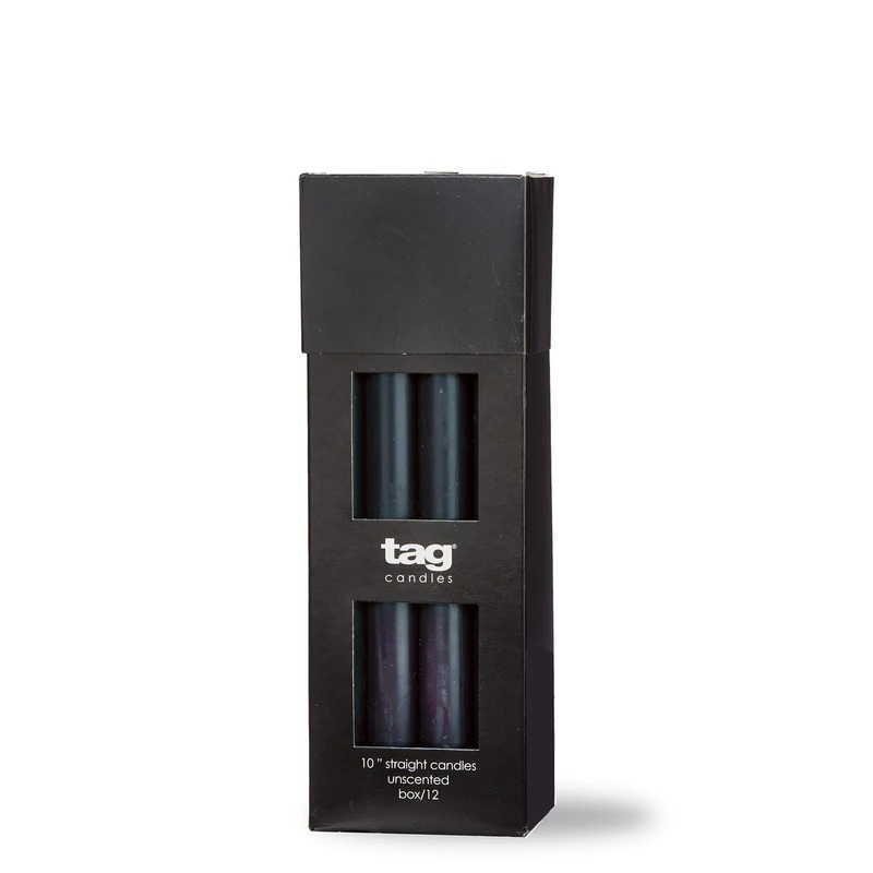 tag Color Studio Straight Candle: 10", Black