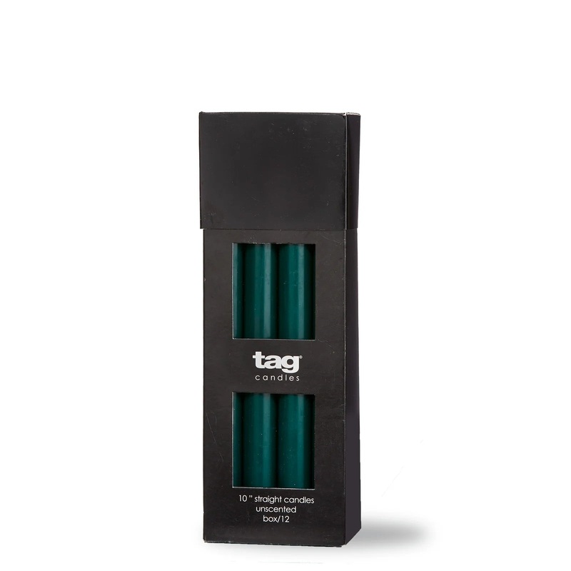 tag Color Studio Straight Candle: 10", Dark Green
