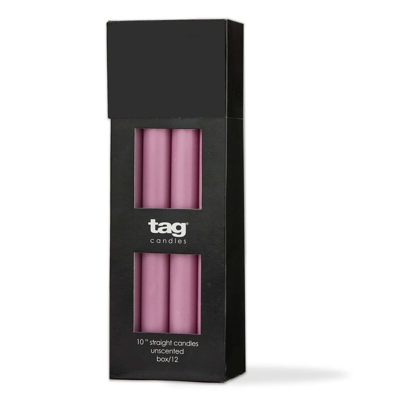 tag Color Studio Straight Candle: 10", Lilac
