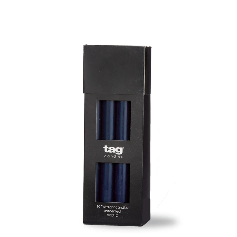 tag Color Studio Straight Candle: 10", Navy