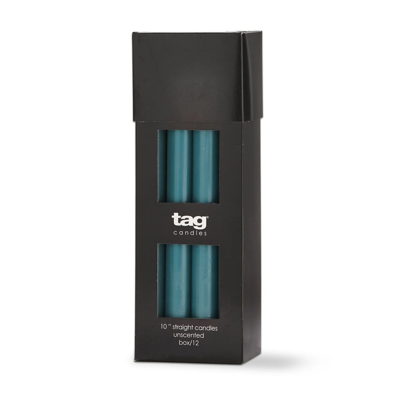 tag Color Studio Straight Candle: 10", Teal