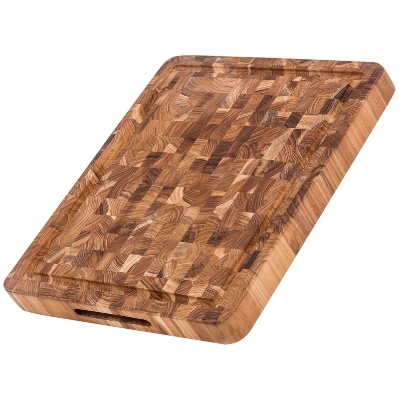 TeakHaus Butcher Block Reversible Carving Board: Medium, THICK