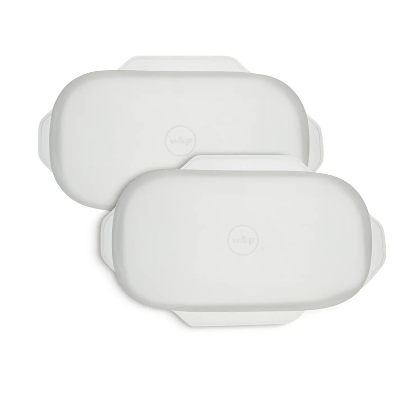 W&P Reusable Silicone Stretch Lids (Set of 2 Loaf Dish Size)