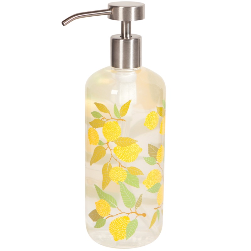 NOW Designs Glass Soap Pump: Lemons