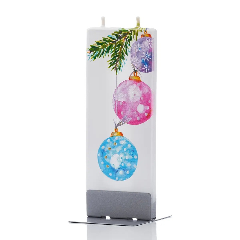 Flatyz Candle: Pink and Blue Hanging Christmas Ornaments