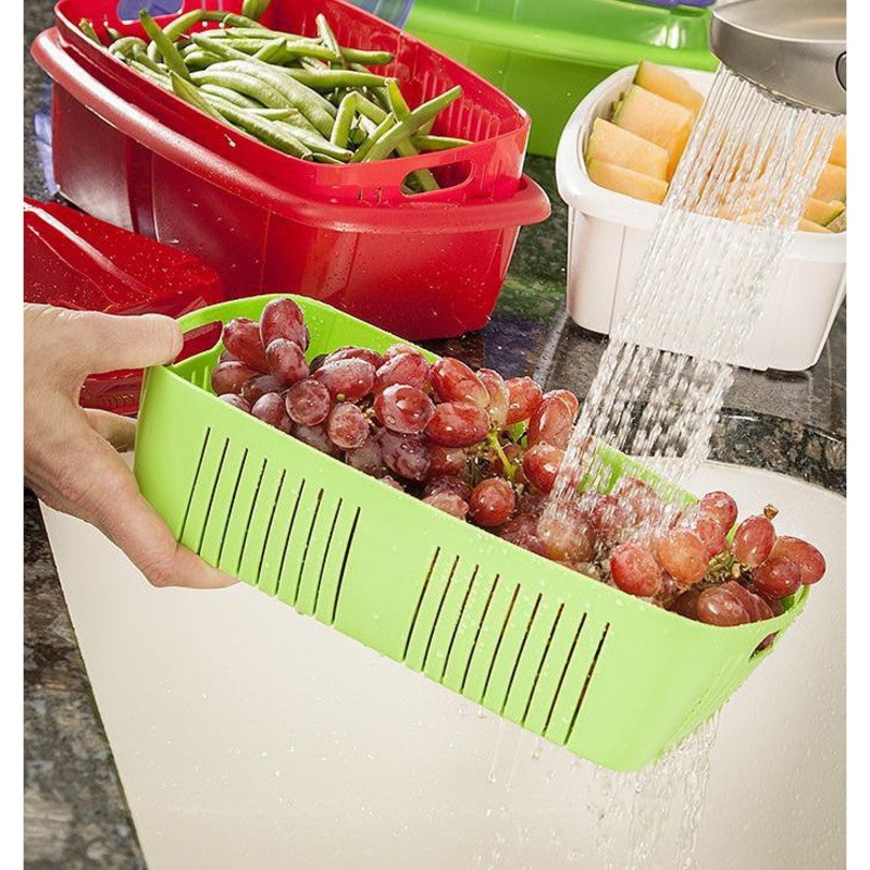 Hutzler Fruit Saver Basket: Translucent White