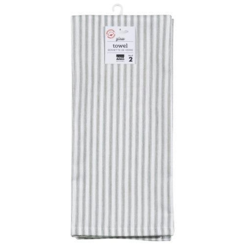 NOW Designs Glass Dishtowels (Set of 2): London Gray