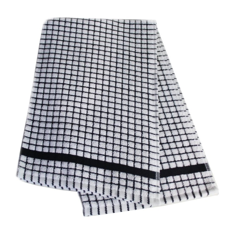 Samuel Lamont Poli-Dri Cotton Tea Towel: Black