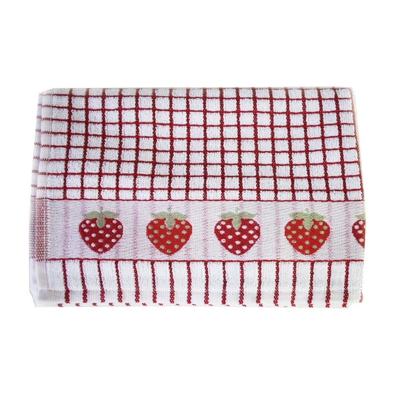 Samuel Lamont Poli-Dri Jacquard Tea Towel: Strawberries