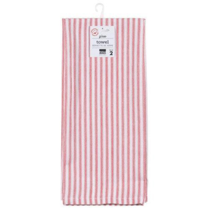 NOW Designs Glass Dishtowels (Set of 2): Red