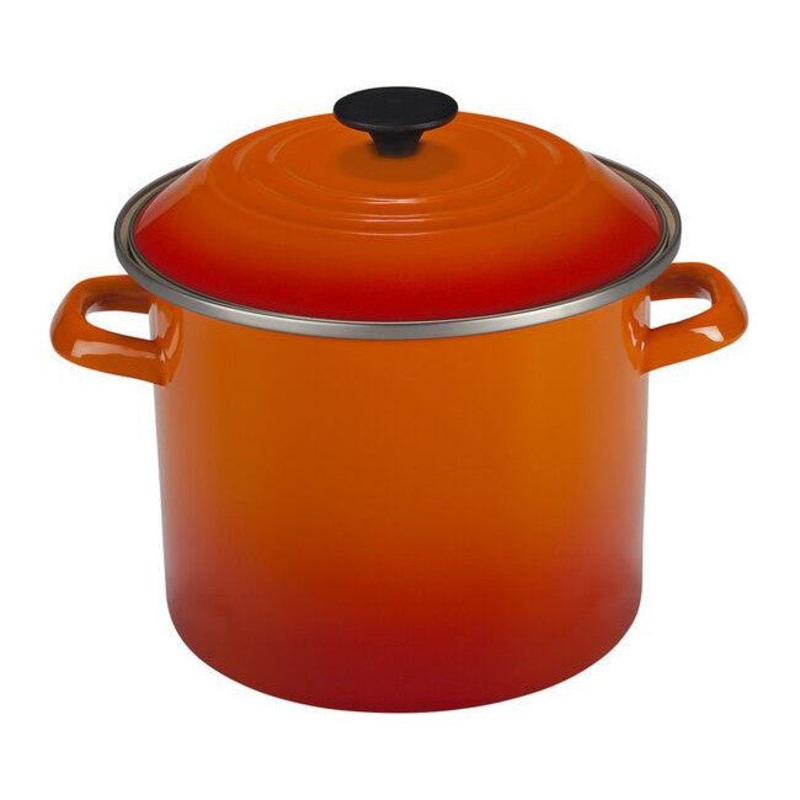 Le Creuset Enamel-On-Steel Stockpot:  8 QT, Flame