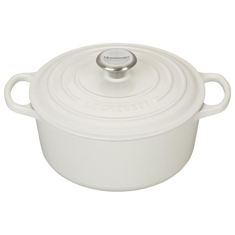 Le Creuset Round Dutch Oven:  4.5 QT, White