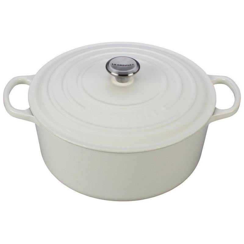 Le Creuset Round Dutch Oven:  9 QT, White