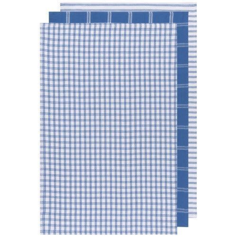 NOW Designs Dishtowels (Set of 3): Tic Tac Toe, Royal