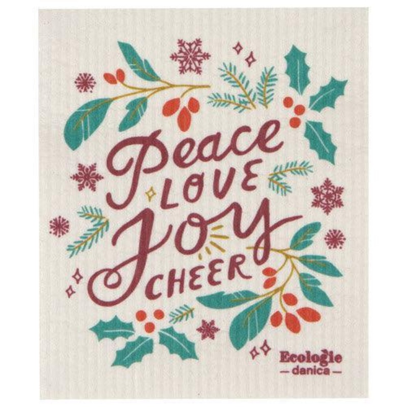 NOW Designs Swedish Dishcloth: Peace & Joy