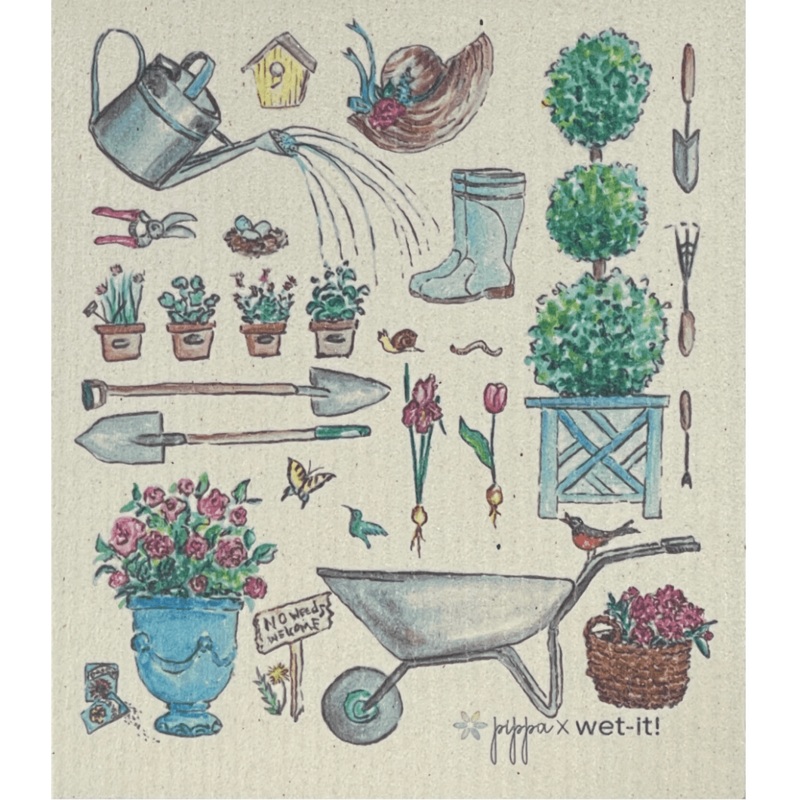 Wet-It! Swedish Dishcloth: English Cottage Garden