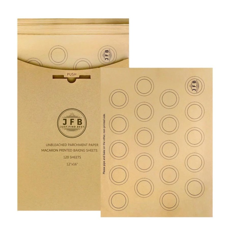 Just.Find.Best Pre-Cut Parchment Paper: 12" x 16", Macaron Printed