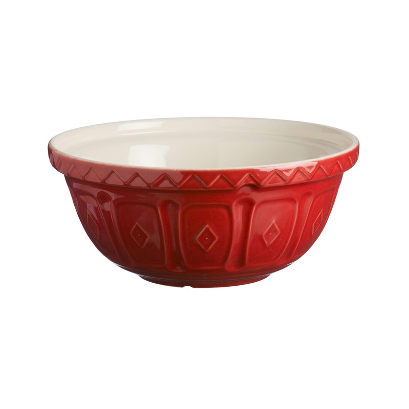 Mason Cash Size 12 Mixing Bowl: Color Mix, Red