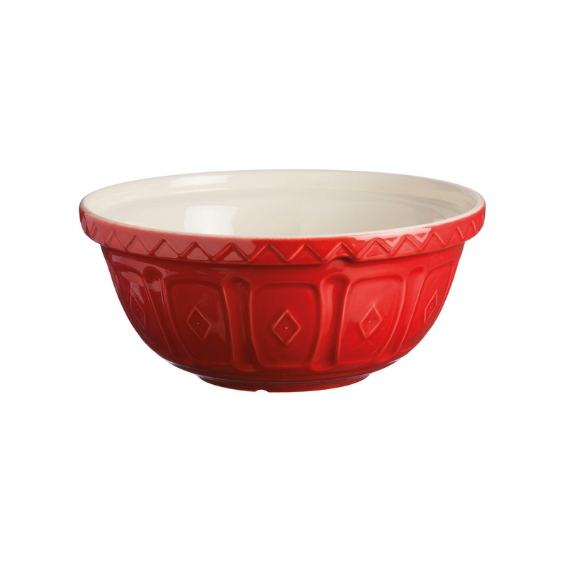 Mason Cash Size 18 Mixing Bowl: Color Mix, Red