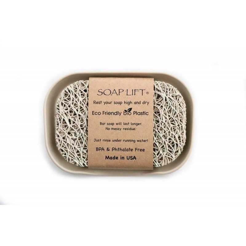 Soap Lift Waterfall Dish: Rectangular, Bone