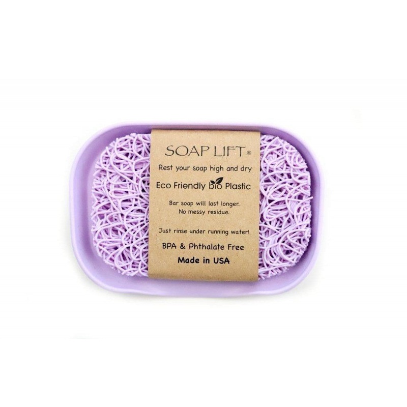 Soap Lift Waterfall Dish: Rectangular, Lavender