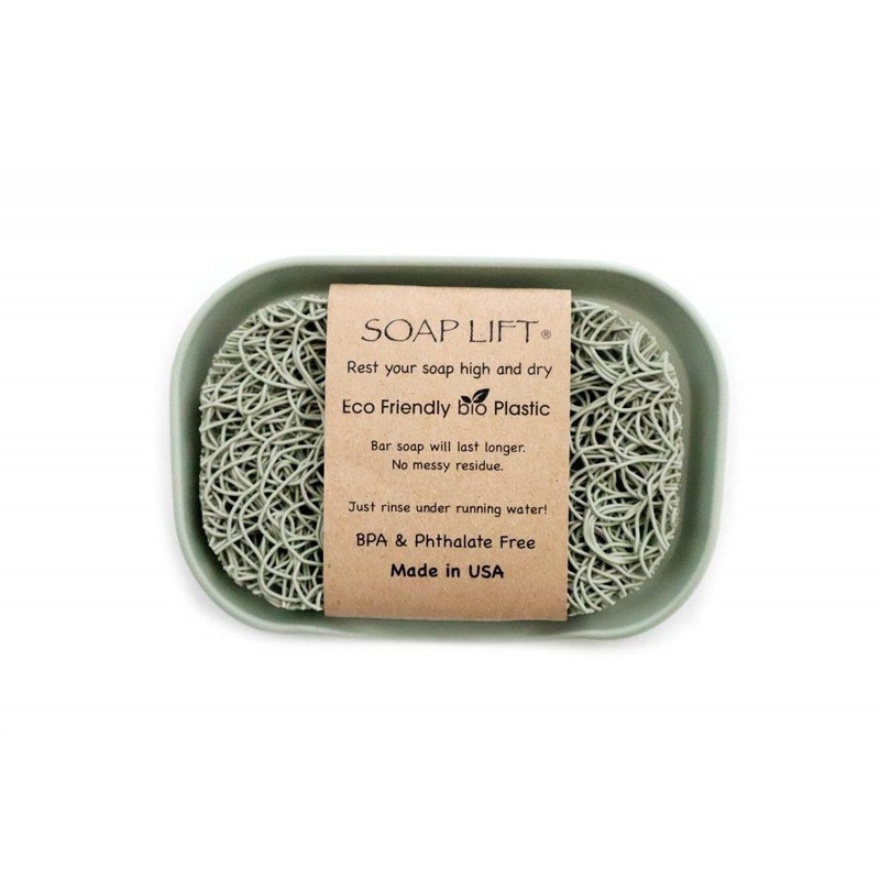 Soap Lift Waterfall Dish: Rectangular, Sage