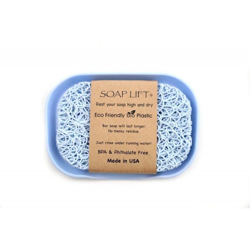 Soap Lift Waterfall Dish: Rectangular, Seaside Blue