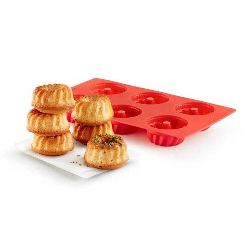 Lekue Silicone Mini Bundt Mold: 6 cavity