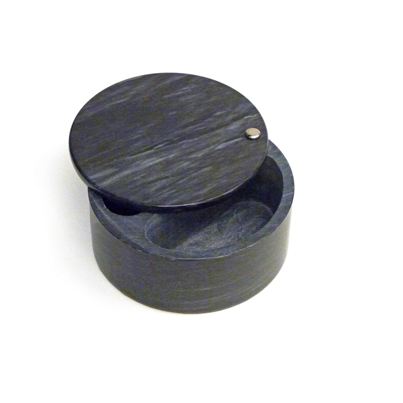 RSVP Swivel Top Marble Salt Box - Black
