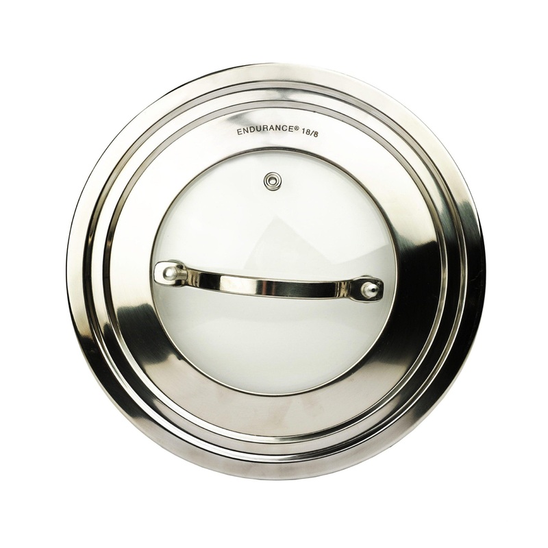 RSVP Universal Lid with Glass Insert - Medium